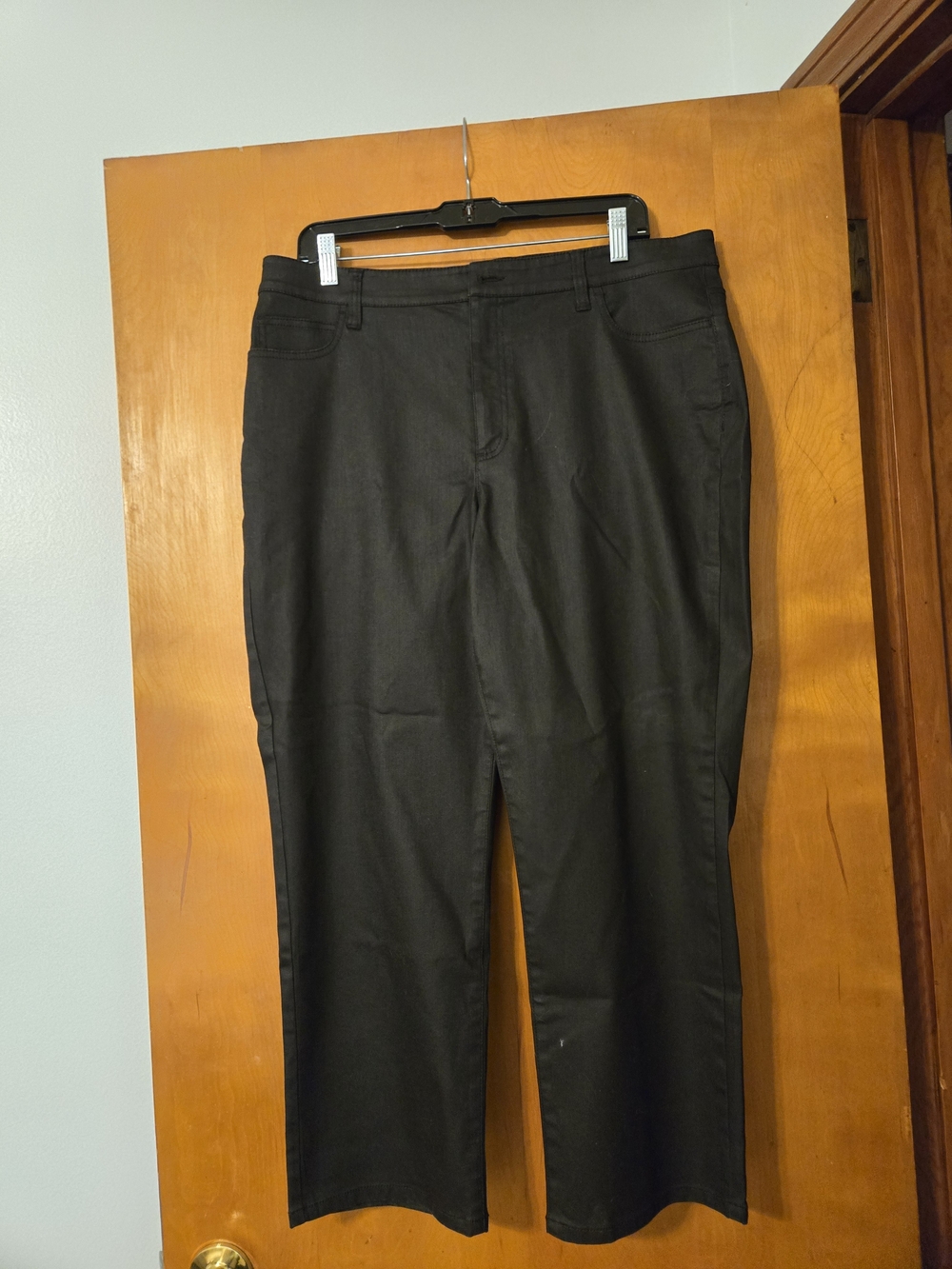 Eileen Fisher Black Straight Leg Pants Size 16